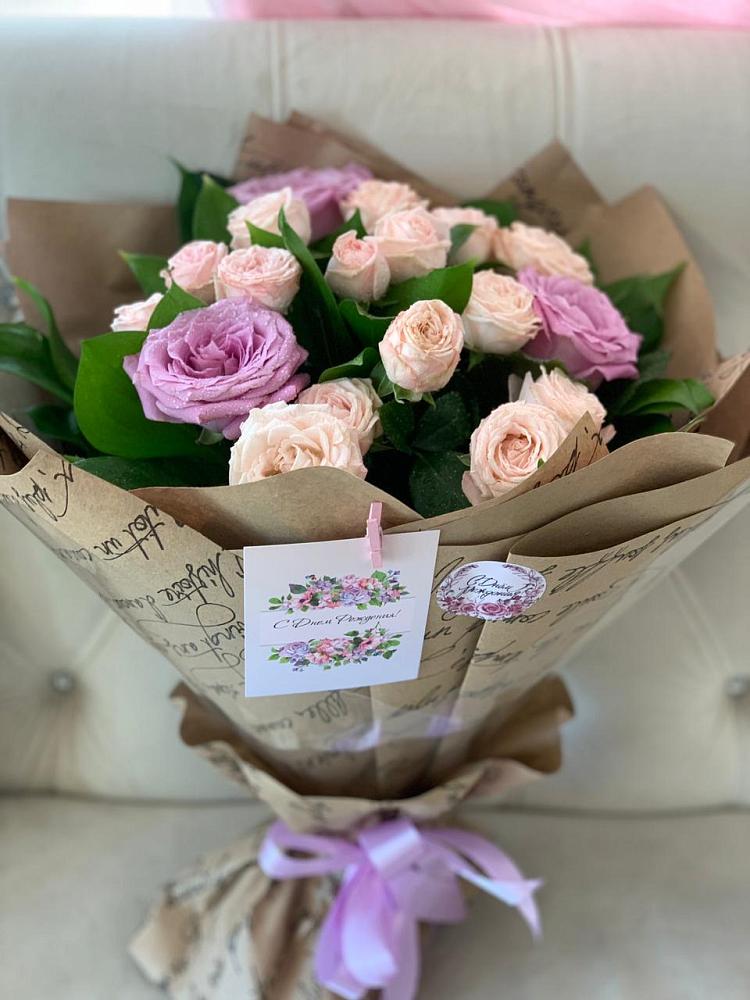 Букет розовая сирень в Еленовское Букет цветов из: Розы в Еленовское