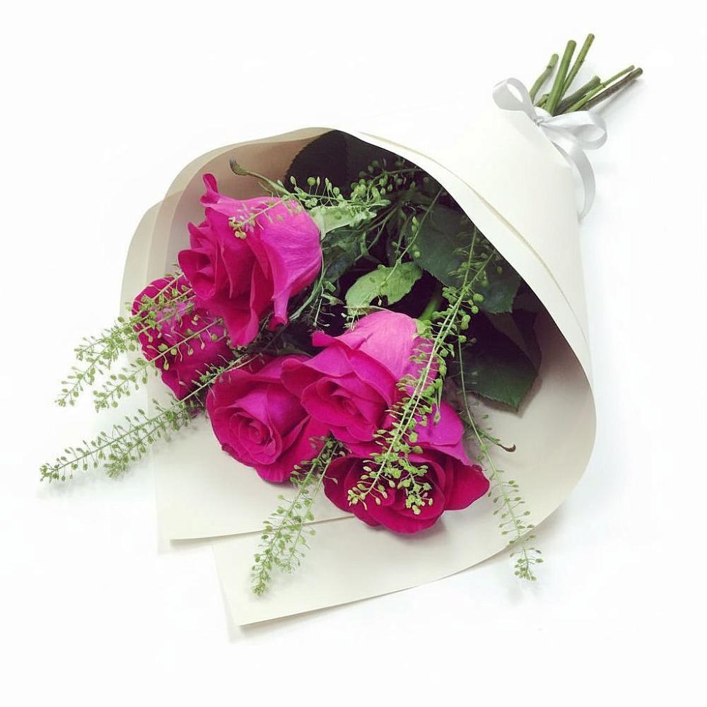 Букет ярко-розовый в Еленовское Букет цветов из: Розы в Еленовское