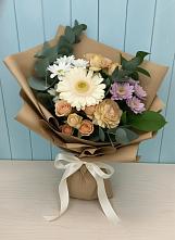 Букет цветов из:  Герберы и Хризантемы в Еленовское
