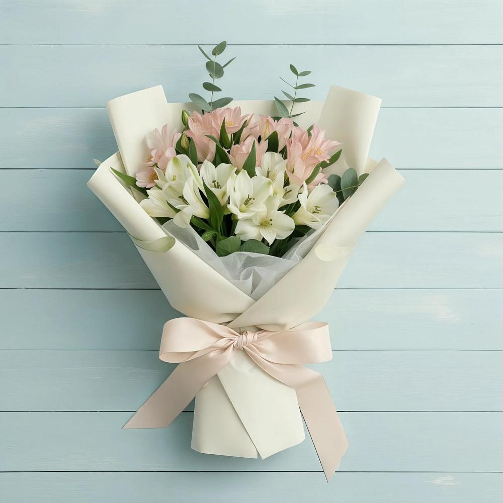 Букет Утренний поцелуй в Еленовское Букет цветов из: Альстромерии в Еленовское