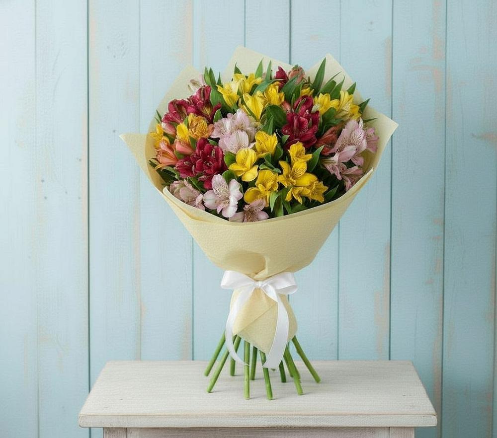 Букет цветов из: Альстромерии в Еленовское